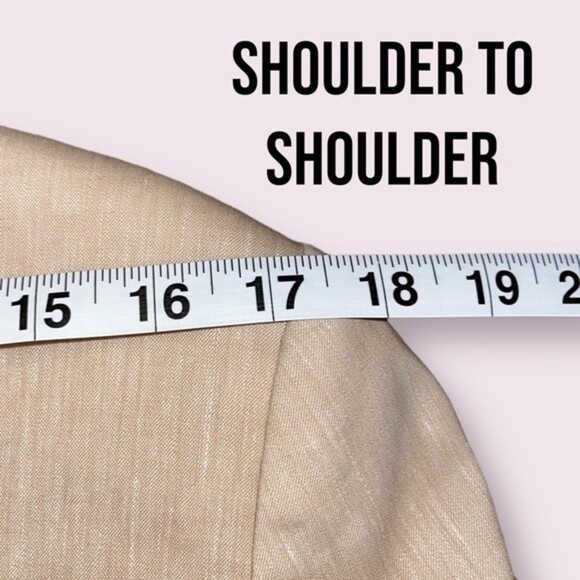 ESCADA Wool Linen Blazer Beige Neutral Button Front Collared Womens Size 40 / M - Picture 7 of 12